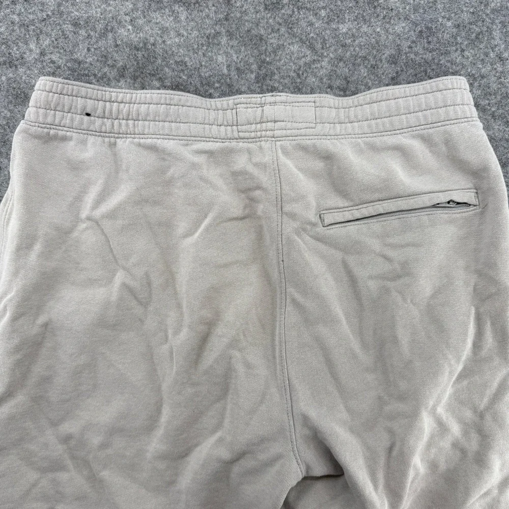 Abercrombie & Fitch Sweat Shorts Mens S Tan Embossed Logo Fleece Drawstring - Picture 10 of 16